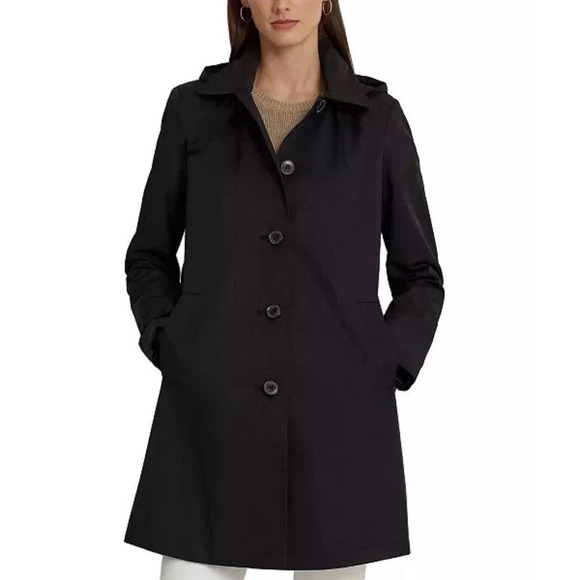 Lauren Ralph Lauren A Line Wool Single Breasted Coat In Regal Navy Plus Size 18W - Picture 13 of 13